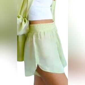 ZARA NWOT Women’s Fillsens Pistachio Green Tencel Flowy Shorts Size: L